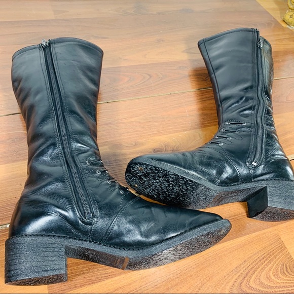 Punk, retro leather boots - Picture 13 of 16